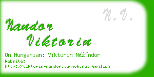 nandor viktorin business card